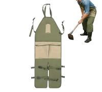 Gardening Apron - Aprones de trabajo ajustables resistentes al agua, herramienta ligera con bolsillos | Rodillera reforzada, ajuste ajustable para adultos, hombres, mujeres, mamá, papá, abuela |