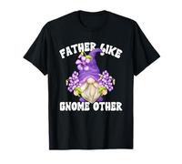 Gardening Dad Funny Father Quote Purple GNOME with Violets Camiseta