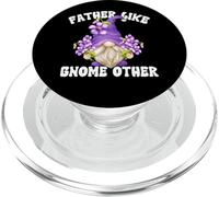 Gardening Dad Funny Father Quote Purple GNOME with Violets PopSockets PopGrip para MagSafe