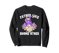 Gardening Dad Funny Father Quote Purple GNOME with Violets Sudadera