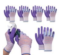 gardening Gloves for Women 6 Pairs Non-Slip Thorn Proof Latex Mitten