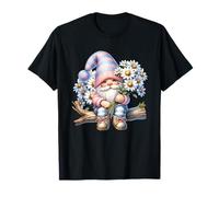 Gardening Gnome For Mom And Daisy Flower Lover Floral Spring Camiseta