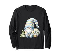 Gardening GNOME Graphic For Women and Men Cute Daisy Flower Manga Larga