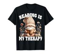 Gardening Grandpa GNOME Book Graphic Reading Is My Therapy Camiseta