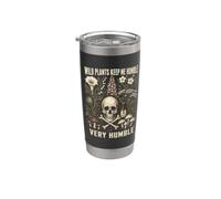 Gardening Humor Wild Plants Keep Me Humble Funny Botanical Vaso térmico de acero inoxidable de doble pared