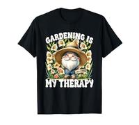 Gardening Is My Therapy Funny Saying For Garden Lover Gnome Camiseta