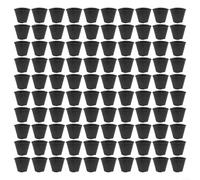 Gardening Made Simple - Juego de 100 recipientes gruesos negros para macetas con características de flujo de aire (5 x 5 cm)