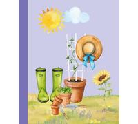 Gardening Notebook - Watercolor Garden Journal for Men & Women, College Ruled - Garden Gift for Gardeners - Cute Gardening Log Book for Plant Lovers -Track Growth, Plan Layouts, and Note Seasonal Tips