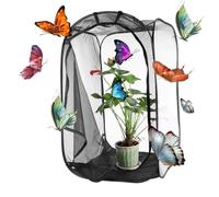 Gardening Stick Insect Cinco, 15.8x15.8x23.6 Pulgadas Pleasphly Cage Net de Jaula de Insectos Transparentes con Cremallera y Mango de hábitat de Mariposa Caterpillar, Estilo 2