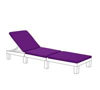 Gardenista Allibert Keter Daytona - Almohadilla de repuesto para tumbona de jardín, resistente al agua, para silla reclinable, muebles de patio (color morado)
