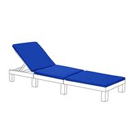 Gardenista Allibert Keter Daytona - Cojín de repuesto para tumbona de jardín | Cojín de exterior resistente al agua para tumbona de jardín | Cojín para tumbona de patio (azul)