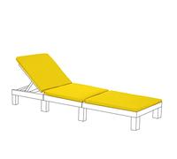 Gardenista Allibert Keter Daytona - Cojín de repuesto para tumbona de jardín, resistente al agua, para tumbona reclinable y muebles de patio (color amarillo)