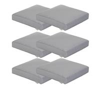 Gardenista Cojín de Suelo Acolchado, Medida 60 x 60 x 10 cm, Cojín Suelo Cuadrado, Cojines para Palets, Banco, Silla y Suelo, Asiento Cómodo Decorativo para Interior (6, Plata)