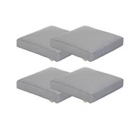 Gardenista Cojín de Suelo Acolchado, Medida 60 x 60 x 10 cm, Cojín Suelo Cuadrado, Cojines para Palets, Banco, Silla y Suelo, Asiento Cómodo Decorativo para Interior (4, Plata)