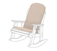 Gardenista Cojín para Asiento de Silla Adirondack Premium Jardin | Cojín de Respaldo Alto con Lazos seguras | Cojines de Silla de Patio Resistentes al Agua, Antideslizantes y Ligeros (Roca)