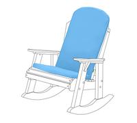 Gardenista Cojín para Asiento de Silla Adirondack Premium Jardin | Cojín de Respaldo Alto con Lazos seguras | Cojines de Silla de Patio Resistentes al Agua, Antideslizantes y Ligeros (Turquesa)