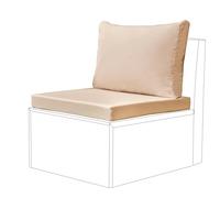 Gardenista Cojines de Asiento al Aire Libre de para Muebles de ratán | Revestimiento de Patio Resistente al Agua | Cojines de jardín cómodos y Ligeros | Suave y Duradero (65x65x7cm (Seat Pad), Roca)