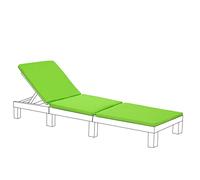 Gardenista Daytona - Almohadilla de repuesto para tumbona | Lima | Relleno de poliéster | Cojín para tumbona exterior | 198 cm x 66 cm x 5 cm