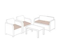 Gardenista Juego de 4 piezas de cojines de repuesto de ratán para exteriores, almohadillas de asiento de jardín para muebles de ratán Keter Allibert Carolina, relleno para sillas de muebles de patio