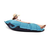 Gardenista Slab Sofa Puf Gigante para Adultos, Resistente al Agua Grande Puff Silla para Interior y Exterior, 160x125x30 cm Puff Salón, Bean Bag con Relleno de Perlas EPS (Verde Azulado)