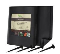 GARDENIX 10 m² de Fieltro para Malas Hierbas con 100 Anclajes de Tierra 1 m x 10 m - Permeable al Agua 150 g/m² - Negro Resistente a los Rayos UV lámina de vellón para jardinería