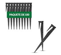 GARDENIX® 100 unidades Anclajes WirePEG para cable delimitador para cortacésped robóticos compatibles con Gardena Husqvarna Worx Bosch…