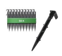 GARDENIX Manguera de jardín con ancla, 50 unidades, anclaje de fijación para manguera de goteo, pinchos para riego, diámetro de 16 mm, tenedor de perlado estable y resistente a roturas, larga duración