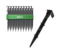 GARDENIX Manguera de jardín con ancla, 500 unidades, anclajes de fijación para manguera de goteo, pinchos para riego, diámetro de 16 mm, tenedor de perlado estable y resistente a roturas, larga