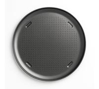 Gardenko Bandeja para pizza de acero al carbono de 40 cm - Molde redondo perforado antiadherente para un fondo de pizza crujiente como un horno de piedra