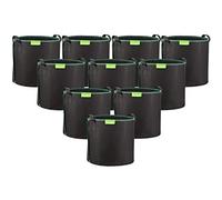 GardenMate 10x 30L Bolsas de Tela no Tejida para Plantas - Altura 30,5 cm Ø 35,6 cm - GREENLINE