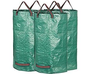 GardenMate - 3 Sacos de jardín 120L, Tejido de polipropileno (PP), Verde