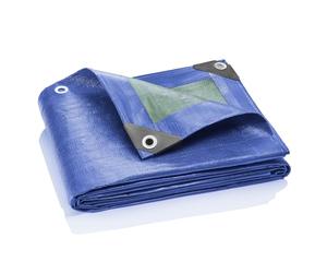 GardenMate 5 x 6 m 90 g/m2 Lona de protección Universal azul/verde | Funda protectora | Lona impermeable