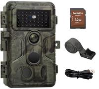 GardePro A3S Câmaras de Caça, Tarjeta de Memoria de 32 GB 64MP 1296P H.264 Vidéo, Camara Fototrampeo con Alcance de Visión Nocturna de 30m y 0,1s Tiempo de Activación, LED IR de 940 NM No-Glow, IP66