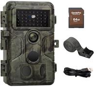 GardePro A3S Câmaras de Caça, Tarjeta de Memoria de 64GB 64MP 1296P H.264 Vidéo, Camara Fototrampeo con Alcance de Visión Nocturna de 30m y 0,1s Tiempo de Activación, LED IR de 940 NM No-Glow, IP66