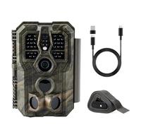 GardePro E5 2.0 Cámara de Fototrampeo 4K, 64MP Cámara de Caza con Disparo 0,1s, Visión Nocturna sin Resplandor 30m, IP66 Impermeable, Cámara de Fototrampeo Activada por Movimiento