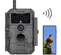 GardePro E6 Câmaras de Caça WiFi con Antena y App 48MP 1296P H.264 Vidéo, Camara Fototrampeo con Alcance de Visión Nocturna de 25m y Amplio Campo de Visión de 110°