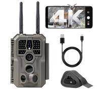 GardePro E8 2.0 Camara Fototrampeo 4K WiFi, Alcance Wi-Fi de 50 Metros | 64MP H.265 4K Cámara Caza, IP66 Cámara Fototrampeo con Envío al Móvil, IR Invisible No Glow 940nm