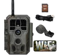 GardePro E8 Camara Fototrampeo WiFi Bluetooth con Tarjeta SD de 64 GB, 64MP 1296P H.264 Vidéo, Camara Caza, IP66 Cámara Fototrampeo, 0,1s Tiempo de Activación, LED IR de 940nm No-Glow