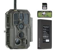 GardePro E8P MAX Cámara de Caza, WiFi, Batería Recargable 8000mAh, Tarjeta SD Incorporada, 64MP 1296P, Camara Fototrampeo con Alcance de Visión Nocturna WiFi con 0,1s Tiempo de Activación