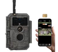 GardePro X20 Câmaras de Caça 4G LTE con App y Tarjeta SIM, 48MP 1296P H.265 Vidéo, Camara Fototrampeo con Alcance de Visión Nocturna de 25m y 0,2s Tiempo de Activación, LED IR No-Glow