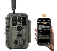 GardePro X50 Câmaras de Caça 4G LTE con App y Tarjeta SIM, 32MP 1296P H.265 Vidéo, Camara Fototrampeo con Alcance de Visión Nocturna de 30m y 0,1s Tiempo de Activación, LED IR No-Glow