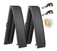 gardhom 2X Rampa Coche Plegable 340kg Aluminio Rampas de Carga 228x28x4.5cm Portátil Rampa Moto, Bicicletas, Remolques, Cortadoras de Césped, Sillas de Ruedas