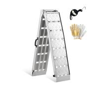 gardhom Rampa Moto Plegable 340kg 180x28x4.5cm Rampas para Coches Aluminio Sólido Rampas de Carga, Bicicletas, Remolques, Cortadoras de Césped, Sillas de Ruedas