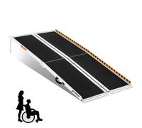 gardhom - Rampa para sillas de Ruedas extraancha de 79,5 cm, rampas de Carga portátiles, Plegables y Antideslizantes para escúteres, cortacéspedes, Portales y escalones, 152 cm