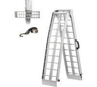 gardhom Rampa plegable para remolque, 340 kg, 226 x 30 x 5 cm, aluminio, rampa de carga para silla de ruedas, bicicleta y coche