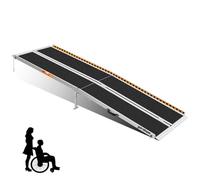 gardhom Rampas para Silla de Ruedas de 244 cm, Extra Anchas, 72 cm, Plegable, portátil, Antideslizante, para umbral de Puerta, escalones, escalones, Capacidad de Carga de 362 kg