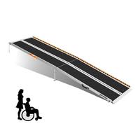 gardhom Rampas para sillas de Ruedas de 305 cm, Extra Anchas de 72 cm, Plegable, portátil, Antideslizante, de Aluminio, para umbral de Puerta, escalones, escaleras, Capacidad de Carga de 362 kg