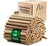 GARDIGO® 150 Tubos de Bambú Premium para Hotel de Insectos, Cañas Naturales | para Nidos de Abejas Solitarias | Sin astillas y con bordes limpios | Accesorios para Refugio de Insectos | Bambú Natural