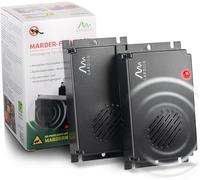 Gardigo® Set de 2 Repelentes Ultrasónico de Plagas Ahuyentador de Ratones, Ratas y Garduñas, Ultrasonido contra Ratones y Otros roedores, Alimentado por Batería, Ahuyentadores de Ratones, Anti Ratones