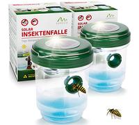 Gardigo® 2X Anti Mosquitos y Trampa Avispas con Panel Solar 2in1 | Insecticida Antimosquitos Exterior | Mosquitos Eliminar del Jardin sin Mata Avispas | Atrapa Insectos, Trampa Avispa Exterior